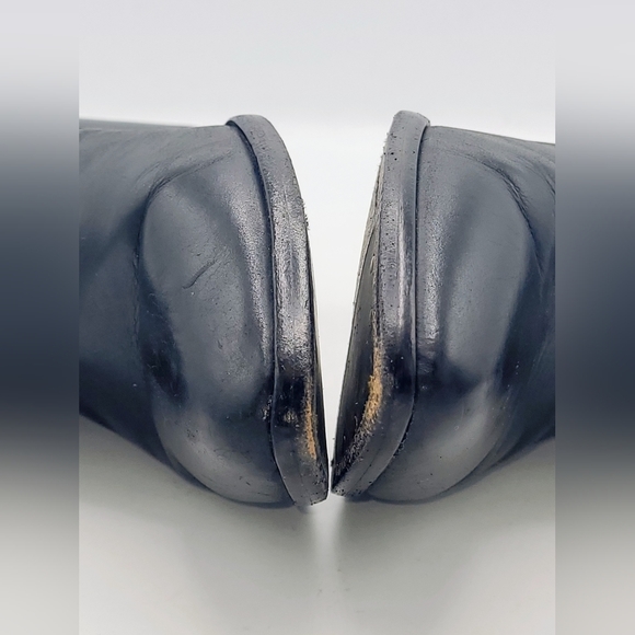 FRYE Jennifer Black Leather Ankle Side Zip Booties Size 7 M - Picture 11 of 16